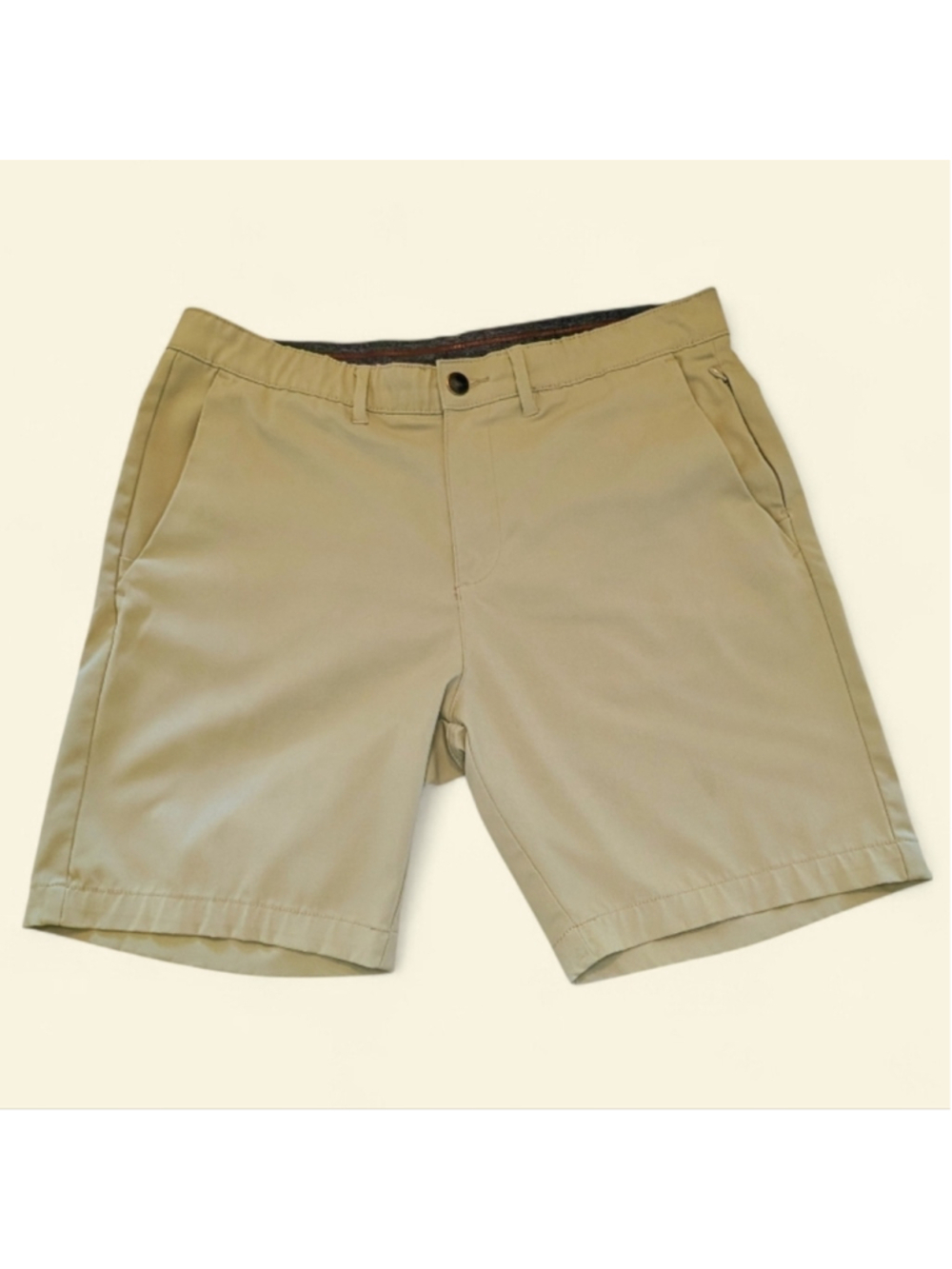 Jachs Flat-Front Performance Golf Shorts in Khaki Chino Athletic